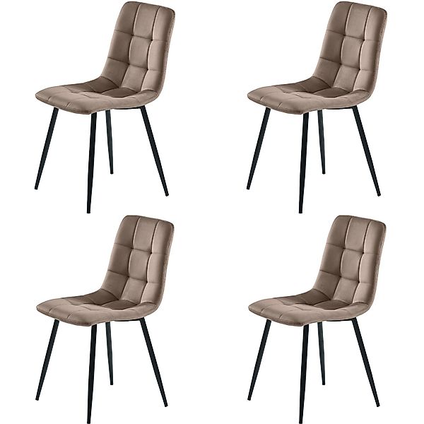 IDEASY 4-Fußstuhl 4St, Polsterstuhl Design Stuhl, günstig online kaufen