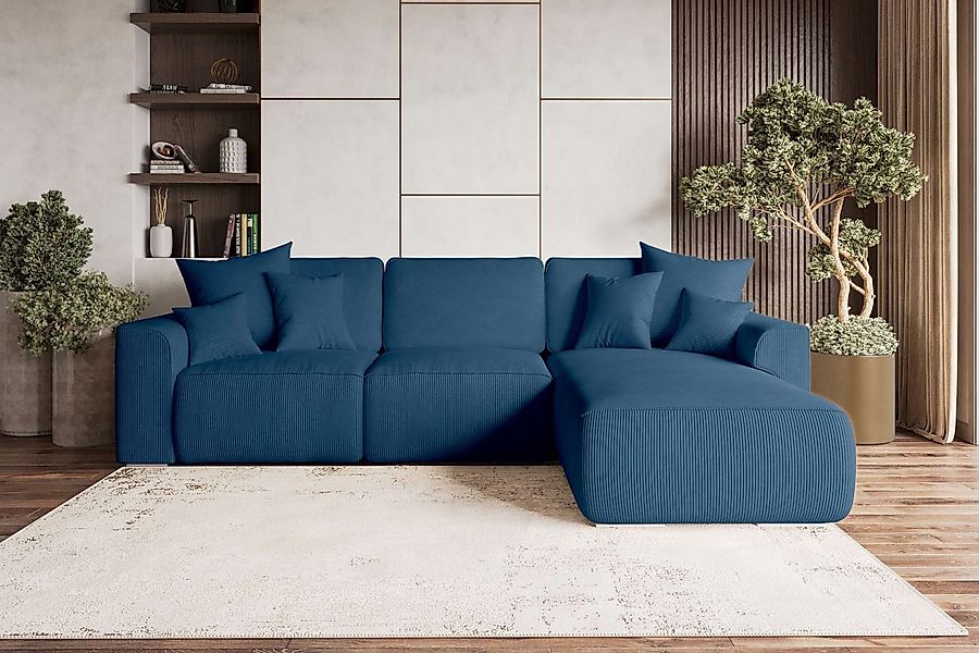 99rooms Ecksofa Gusto, Sofa L-Form, Eckcouch, mit abnehmbaren Kissen, Rundu günstig online kaufen