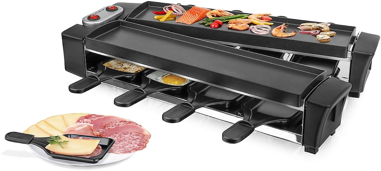 Emerio Raclette "RG-132098.2" 8 Stk. Raclettepfännchen 1.100 W günstig online kaufen