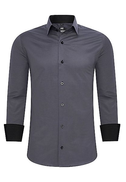 R-NEAL Businesshemd Herren Kontrast Hemd "R-NEAL" Hochzeit-Hemd Slim Fit St günstig online kaufen