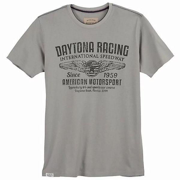 redfield Rundhalsshirt Große Größen Herren T-Shirt Daytona Racing grau Redf günstig online kaufen