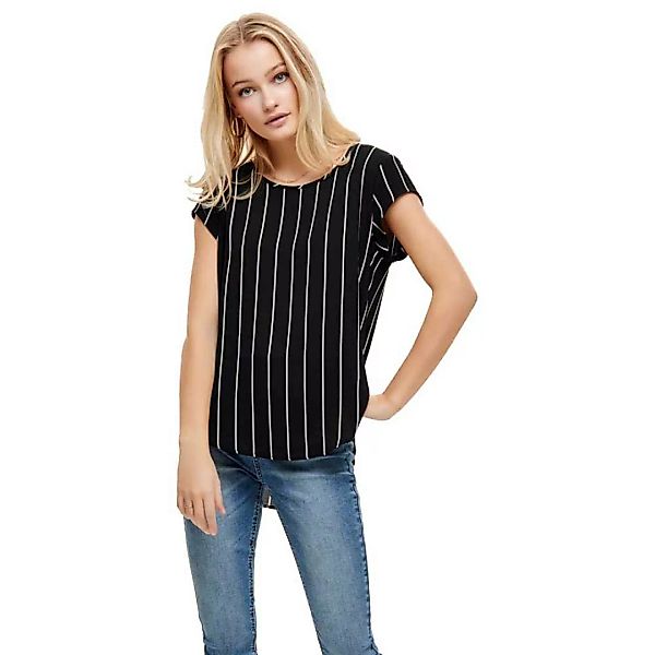 Only Vic All Over Print Kurzärmeliges T-shirt 36 Black / Stripes Cloud Danc günstig online kaufen