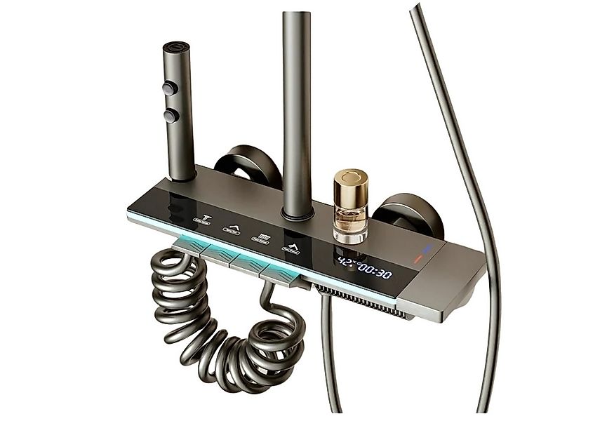 LuxaSteel Duscharmatur Duschsystem Regendusche mit Thermostat, Temperaturan günstig online kaufen
