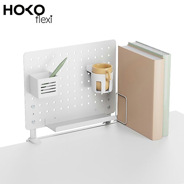 HOKO Schreibtischaufsatz Lochwand mit Buchstütze, Becherhalter, günstig online kaufen