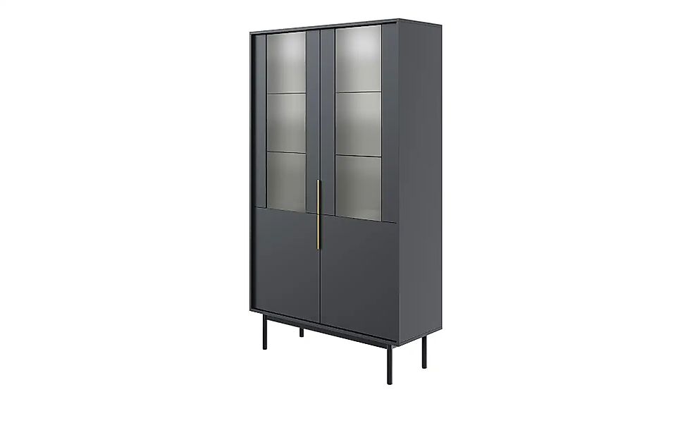 Vitrine  Vinchio ¦ schwarz ¦ Maße (cm): B: 104 H: 179,5 T: 39.0 Schränke > günstig online kaufen