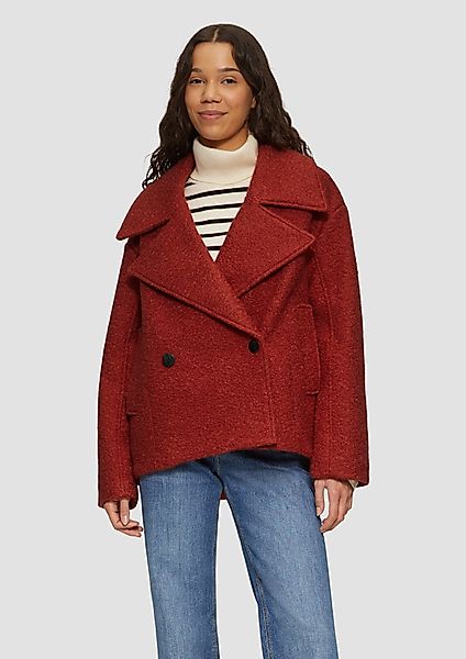 QS Outdoorjacke Oversized Cabanjacke aus Bouclé günstig online kaufen