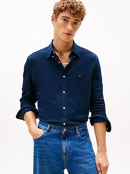 Tommy Hilfiger Langarmhemd KNIT PIQUE FEATHERWEIGHT günstig online kaufen