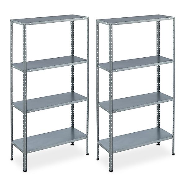 relaxdays Schwerlastregal 2 x verzinktes Metallregal günstig online kaufen
