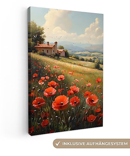 OneMillionCanvasses® Leinwandbild Mohnblumen - Rot - günstig online kaufen