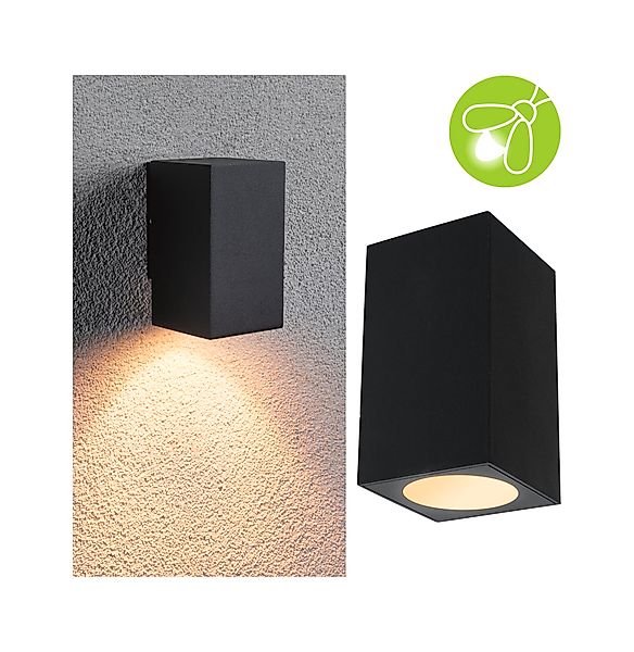 Paulmann "LED Wandleuchte Flame insektenfreundlich IP44 eckig 58x103mm 2200 günstig online kaufen