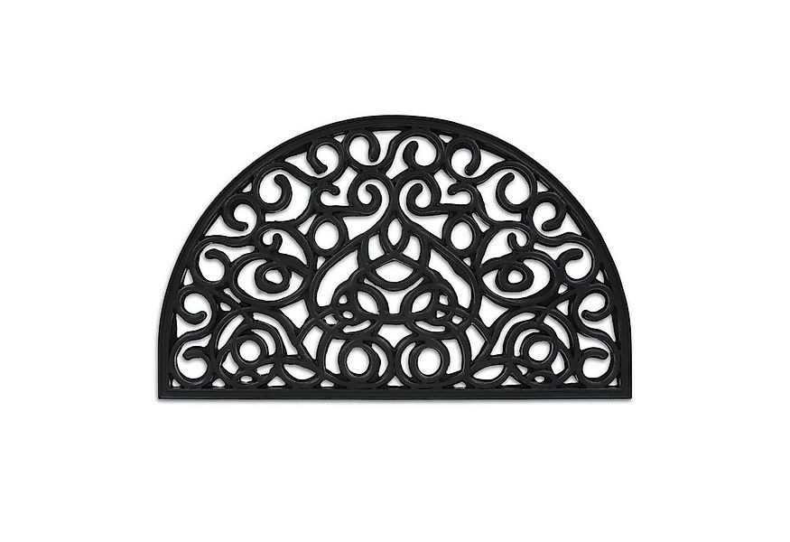 relaxdays Fußmatte Halbrunde Fußmatte aus Gummi, Höhe: 15 mm günstig online kaufen