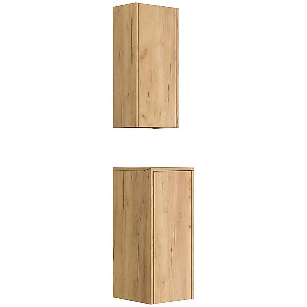 Posseik Badschrank-Set Limes Wandmontage 2-teilig Eiche Gold günstig online kaufen