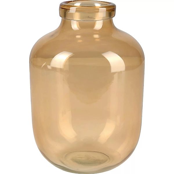 Vase Safari Lodge Glas 22 cm x Ø 16 cm Gelb günstig online kaufen