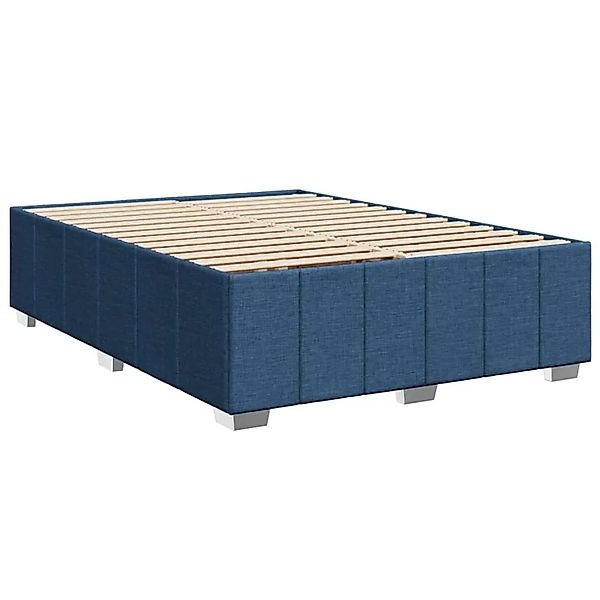 vidaXL Bettgestell Ohne Matratze Blau 160x200 cm Stoff 3284852 günstig online kaufen