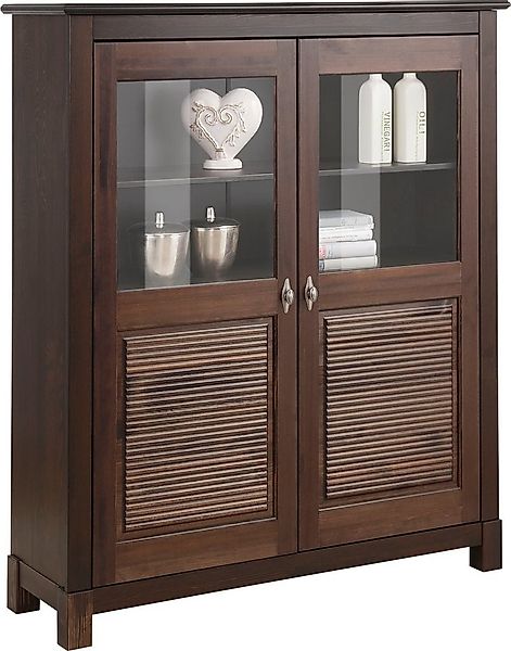 Home affaire Highboard Rauna, Vitrine, Breite 111,6 cm, aus massiver Kiefer günstig online kaufen