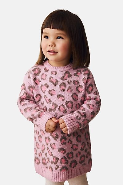 Next Strickkleid Pulloverkleid mit Leoparden-Print (1-tlg) günstig online kaufen