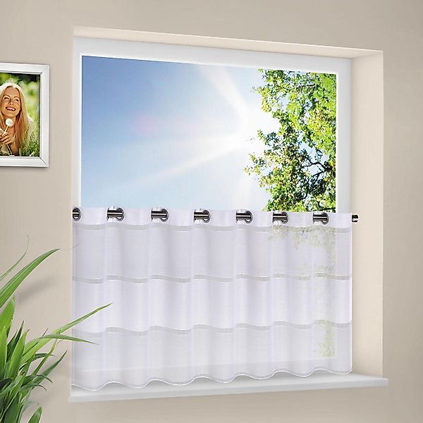 Happy Home Scheibengardine HARLOTTA, Ösen (1 günstig online kaufen