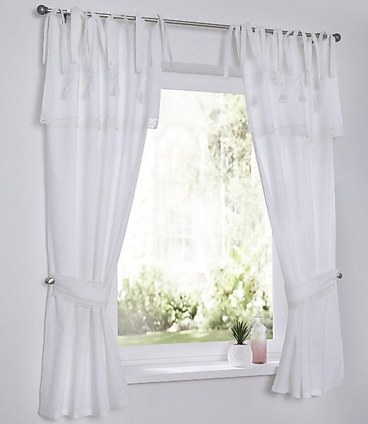 Kutti Vorhang Camille (1 St), Bindebänder, blickdicht, Scheibengardine mit günstig online kaufen