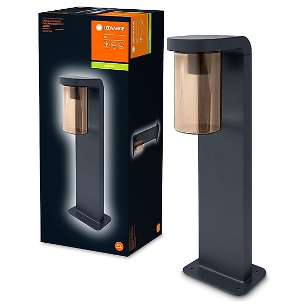 Wegeleuchte Endura Classic in Dunkelgrau und Amber E27 IP44 500mm günstig online kaufen