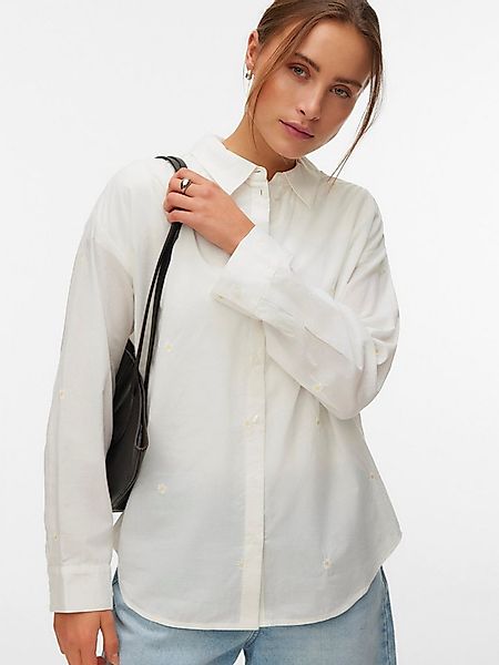 Vero Moda Langarmbluse VMODONA LS SHIRT WVN NOOS Baumwolle, regular fit günstig online kaufen