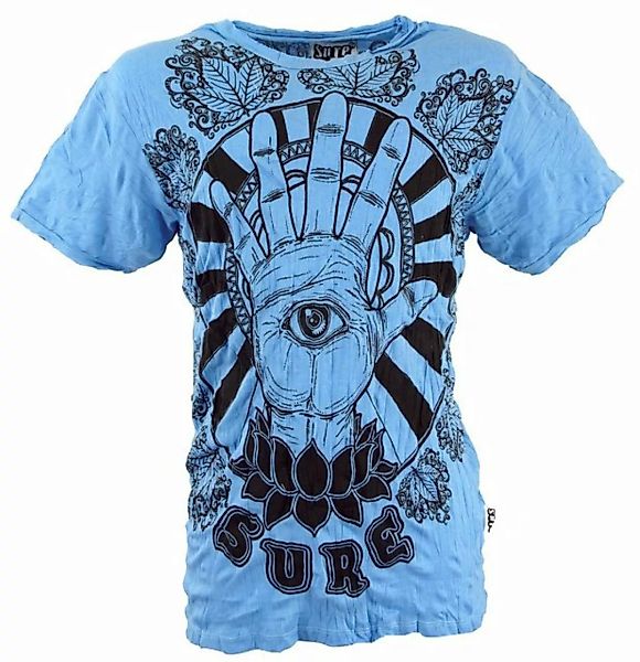 Guru-Shop T-Shirt Sure Herren T-Shirt Magic Eye - hellblau Goa Style, Festi günstig online kaufen