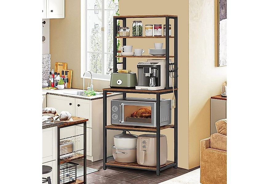 BlingBin Küchenregal 6-stufiges Küchenregale Stehend, Mikrowellenhalter Bäc günstig online kaufen