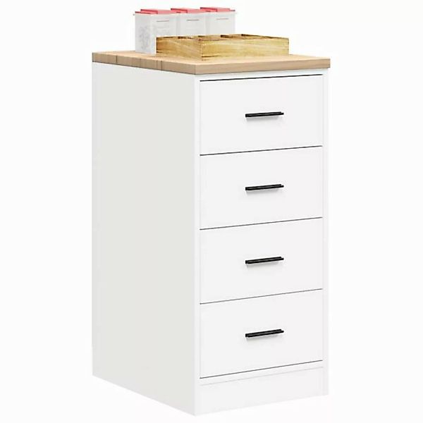 vidaXL Aktenschrank Garagen-Aufbewahrungsschrank Weiß 40x51x85 cm Massivhol günstig online kaufen