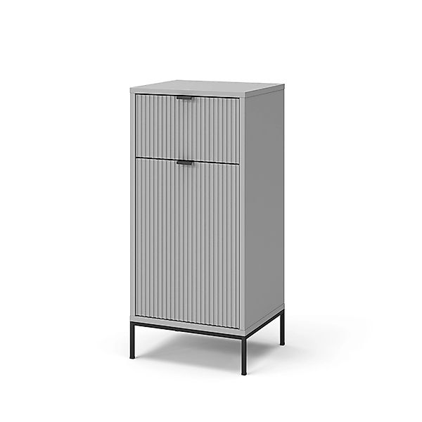 Vicco Midischrank Eliza, Grau/Grau, 40 x 87 cm mit Tür und Schublade günstig online kaufen