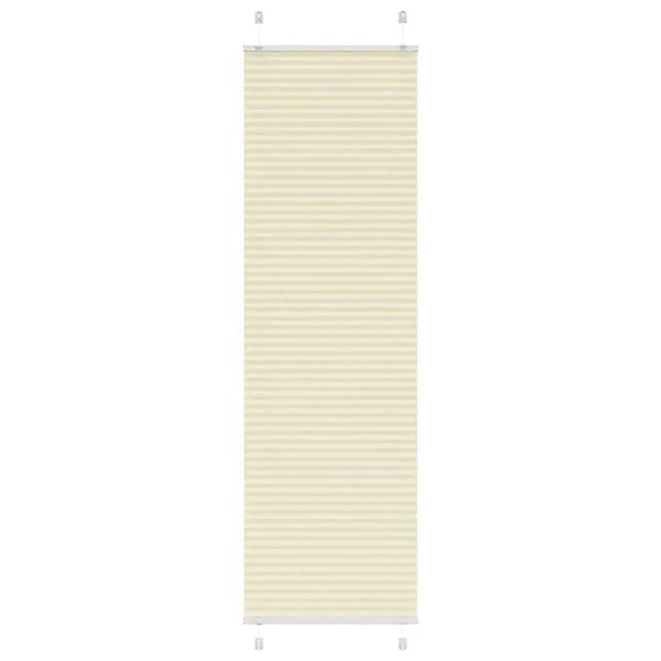 vidaXL Plissee Creme 55x200 cm Stoffbreite 54,4 cm Polyester 4015304 günstig online kaufen
