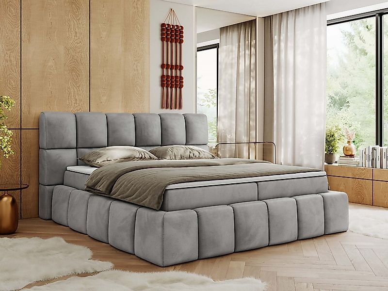 MKS MÖBEL Boxspringbett NIRA (Packung, Set, Topper T25/Visco, T30-Schaum, M günstig online kaufen