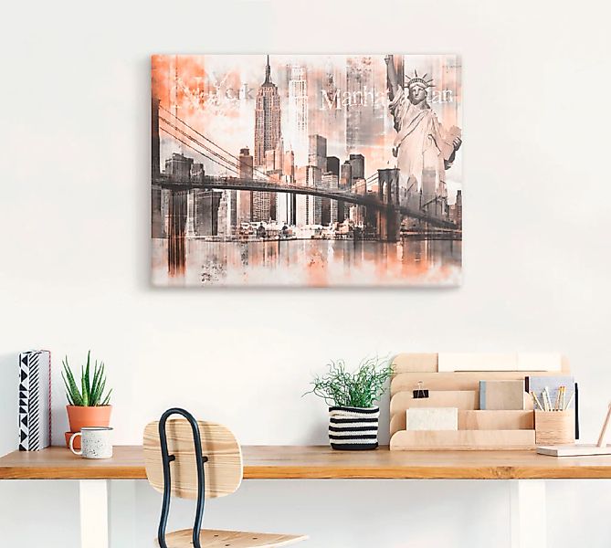 Artland Wandbild "New York Skyline Collage V", Amerika, (1 St.), als Leinwa günstig online kaufen