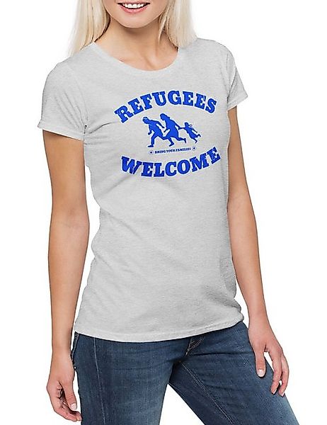 Urban Backwoods Print-Shirt Refugees Welcome II Damen T-Shirt Demo Pro Will günstig online kaufen