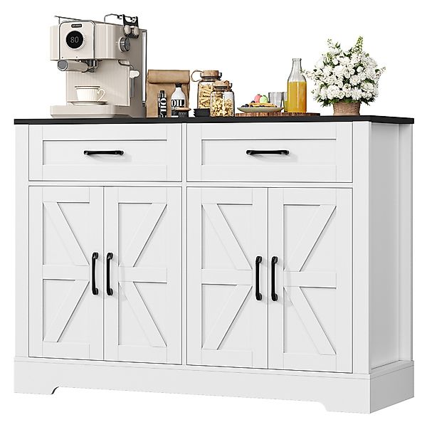 HOMECHO Sideboard, Küchenbuffet mit Arbeitsplatten, 2 günstig online kaufen