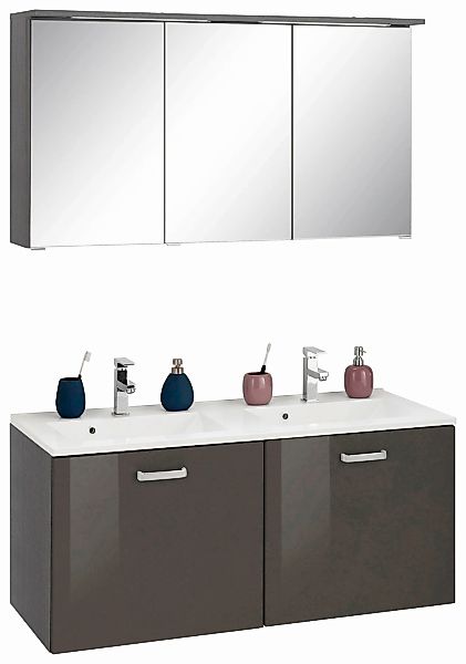 welltime Badmöbel-Set "Ravenna" 2 Stk. tlg. Doppelwaschplatz, Breite 120 cm günstig online kaufen