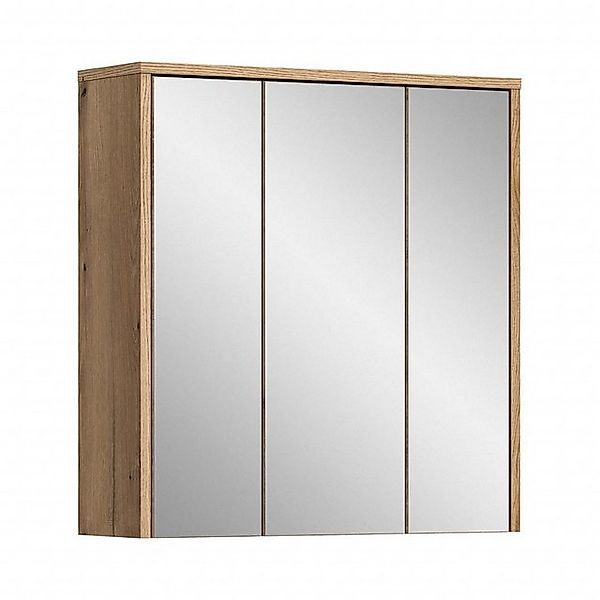 xonox.home Badezimmerspiegelschrank in Evoke Oak, Spannplatte/MDF - 64x68x2 günstig online kaufen