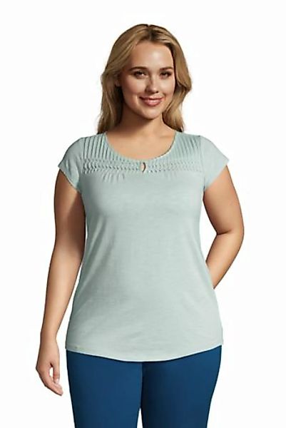 Shirt mit Biesen in großen Größen, Damen, Größe: 48-50 Plusgrößen, Grün, Ba günstig online kaufen