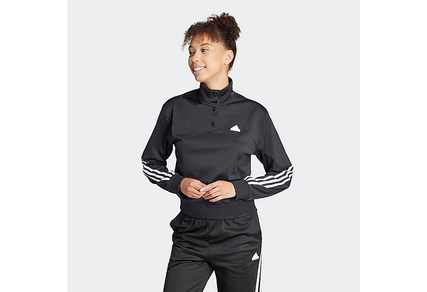 adidas Sportswear Sweatjacke ICONIC WRAPPING 3-STREIFEN SNAP TRACK günstig online kaufen