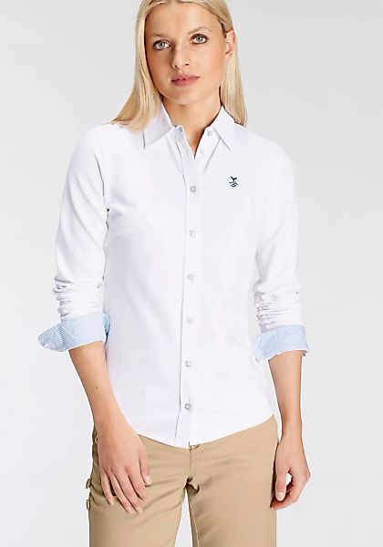 DELMAO Shirtbluse, mit Polokragen und Kontrastdetails ---NEUE MARKE günstig online kaufen