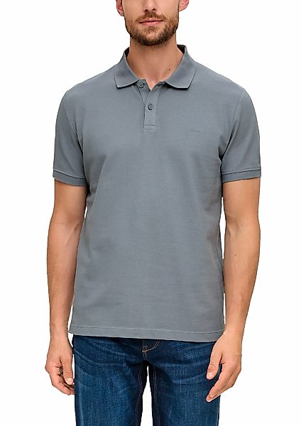 s.Oliver Kurzarmshirt Poloshirt aus Baumwollpiqué Logo günstig online kaufen