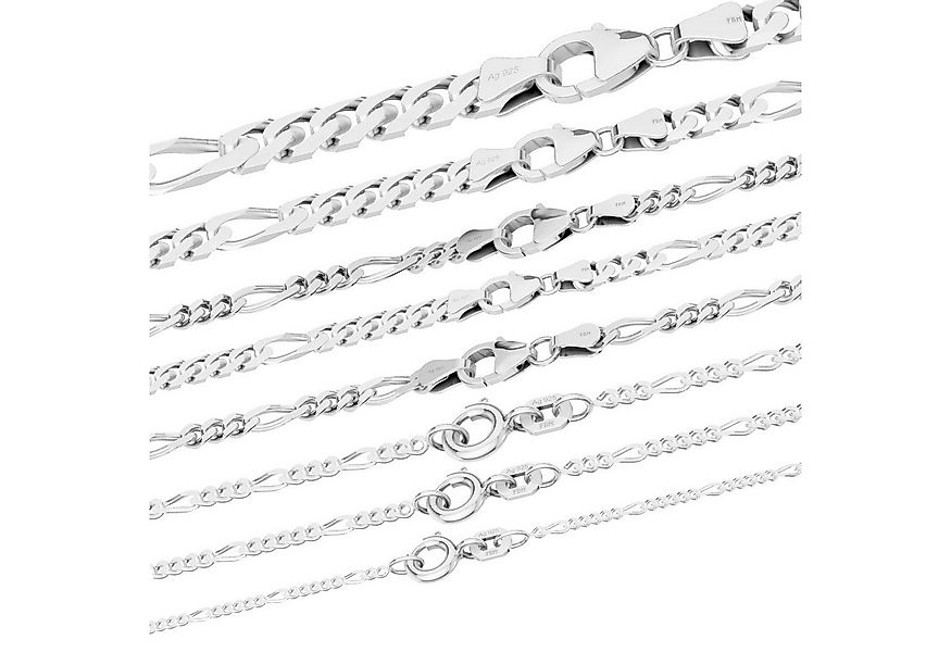HOPLO Silberkette Silberkette Figarokette Länge 42cm - Breite 1,5mm - 925 S günstig online kaufen