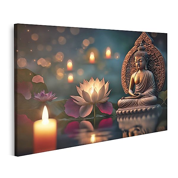 islandburner Leinwandbild Buddha Purnima Vesak Tag günstig online kaufen