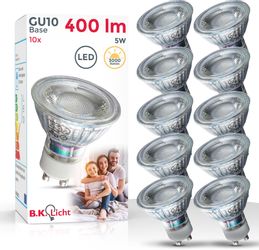 B.K.Licht LED-Leuchtmittel, GU10, 10 St., Warmweiß, günstig online kaufen
