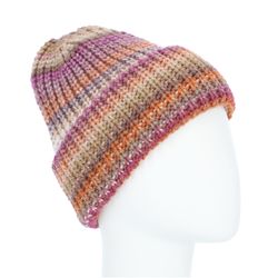 halsüberkopf Accessoires Strickmütze Umschlagmütze mit Farbverlauf günstig online kaufen