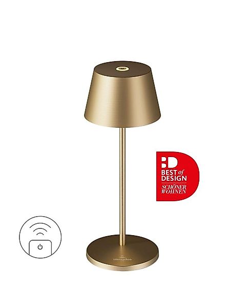 SEOUL MICRO RC - Akku-Tischleuchte dimmbar - zwei Lichtfarben gold gebürste günstig online kaufen