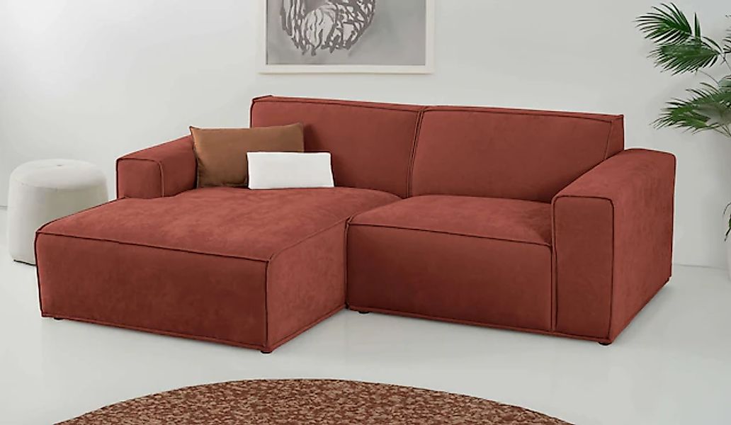 Home affaire Ecksofa »Avelin, 228 cm, L-Form, Chenille, Struktur-Boucle«, m günstig online kaufen