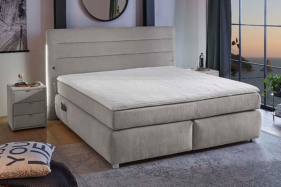 Jockenhöfer Gruppe Boxspringbett Livia, inklusive LED-Beleuchtung, günstig online kaufen