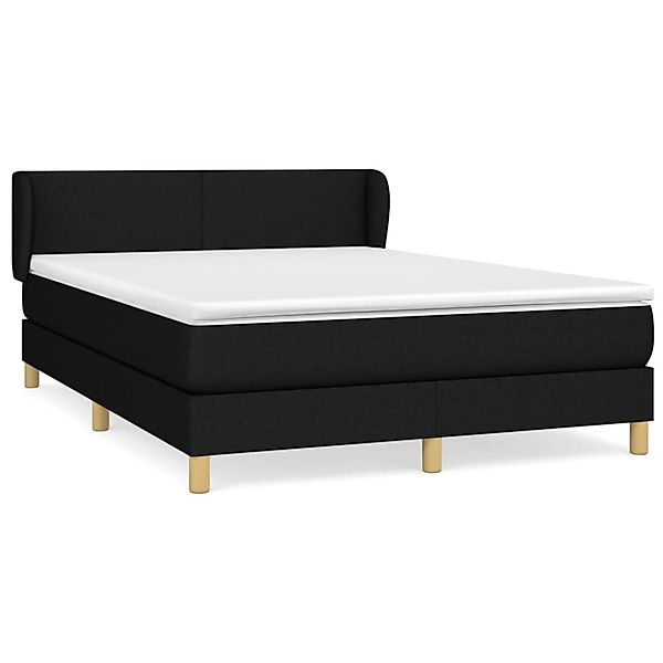 vidaXL Boxspringbett mit Matratze Dunkelbraun 140x200 cm Stoff1377968 günstig online kaufen