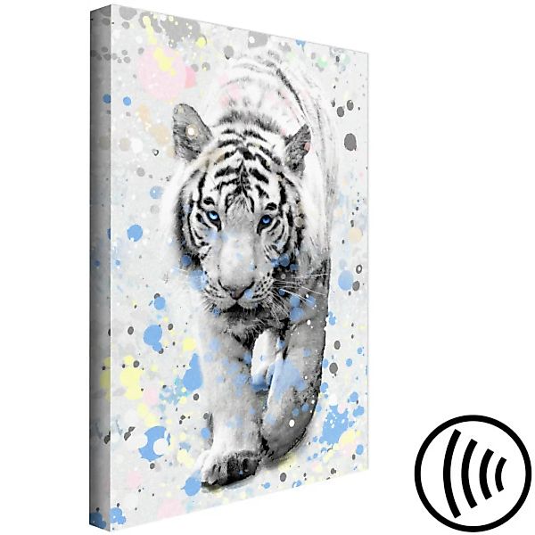 Bild auf Leinwand White Tiger (1 Part) Vertical XXL günstig online kaufen