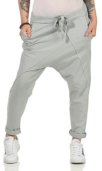 CLEO STYLE Jogginghose Damen Jogginghose 104 Hellgrau Elastikbund mit Tunne günstig online kaufen