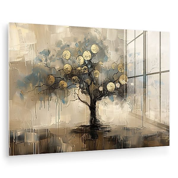 MuchoWow Acrylglasbild Beige - Abstrakt - günstig online kaufen